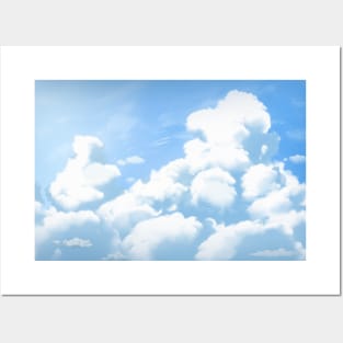 Over the Cumulonimbus Clouds Landscape Painting - Relaxing Scenery Design Posters and Art